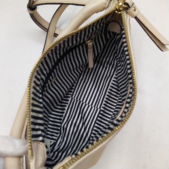 Kate Spade New York Beige Pebbled Leather Zipper Closure Crossbody Bag - Picture 9 of 16